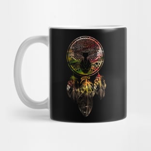 Deer Revealed in Dream Catcher, Sunset Smoke Mug